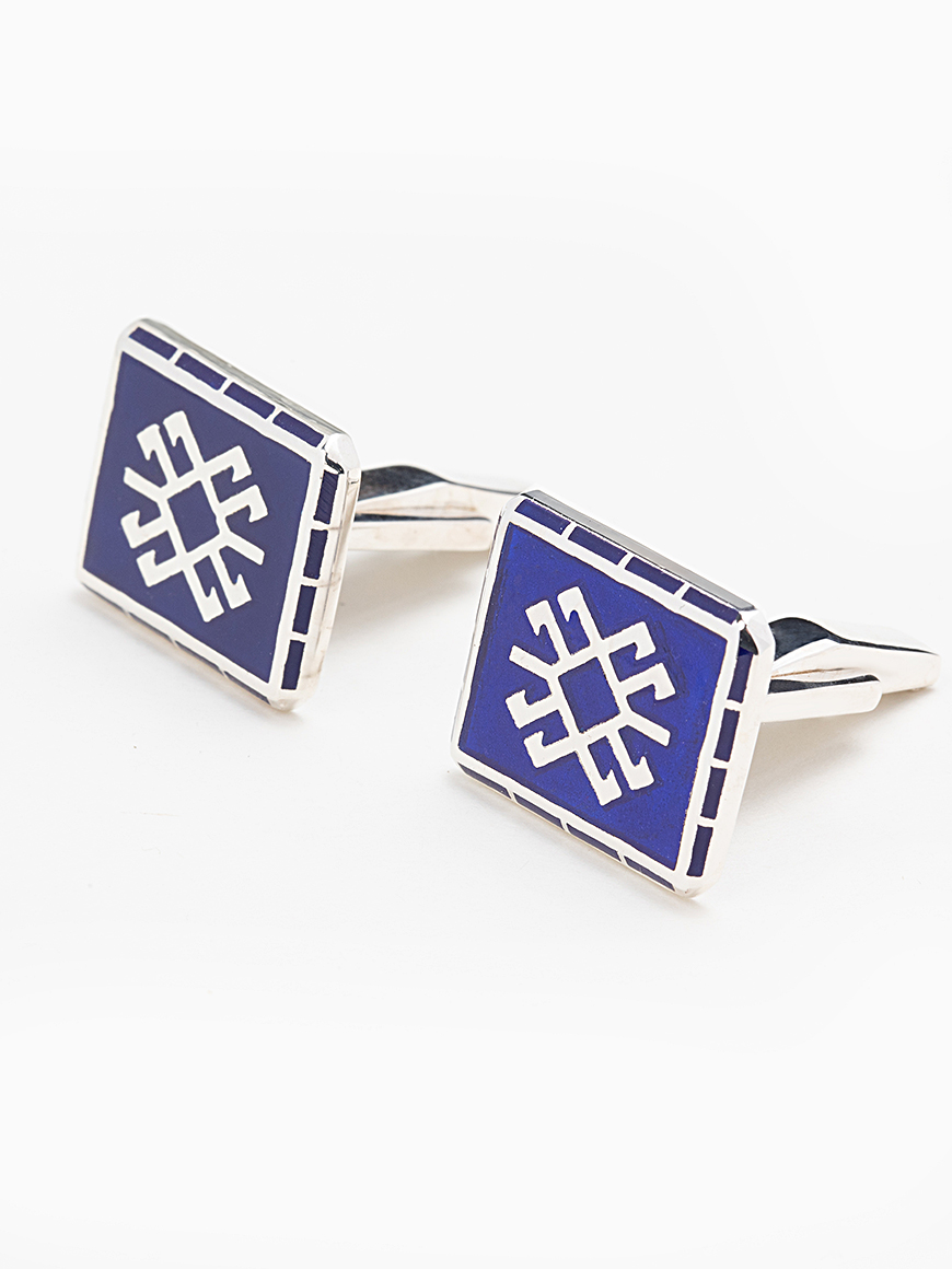 DRAGON CUFFLINKS BLUE GCEROV
