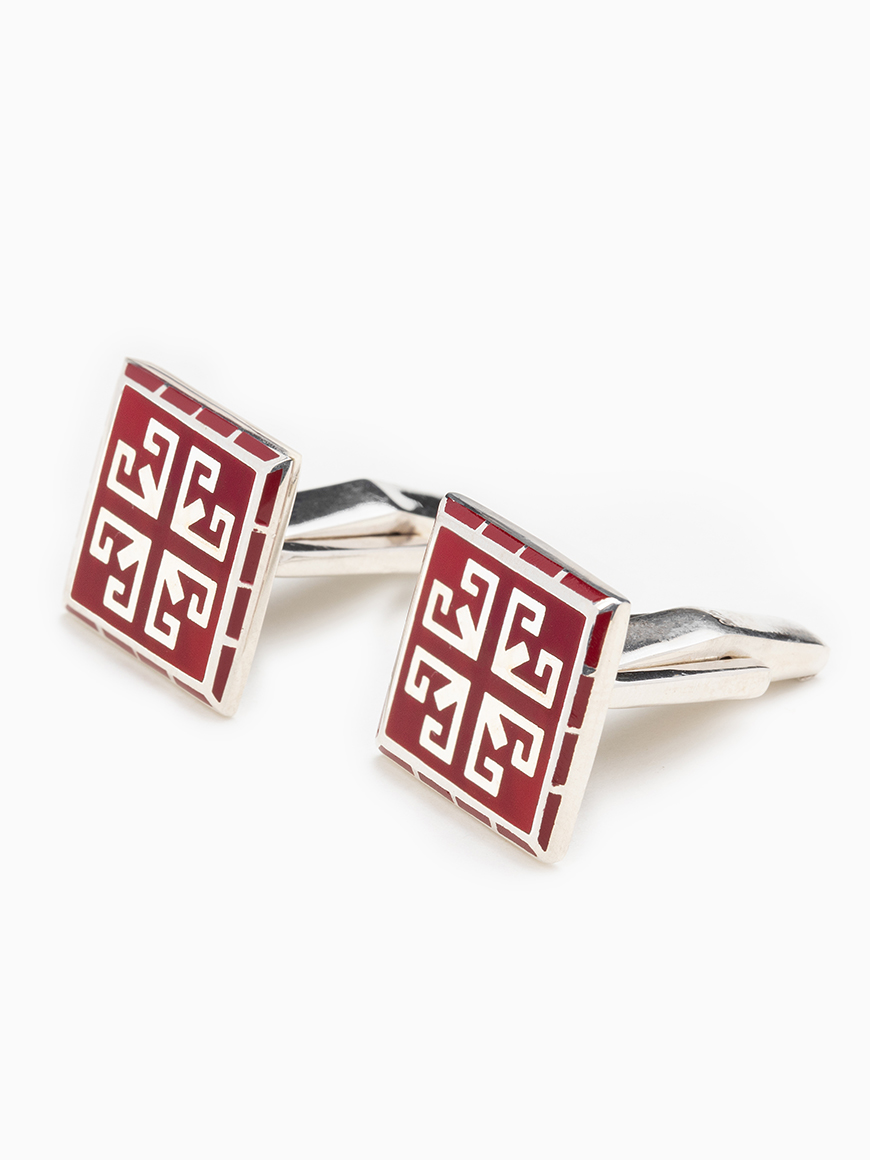 STAR CUFFLINKS RED GCEROV
