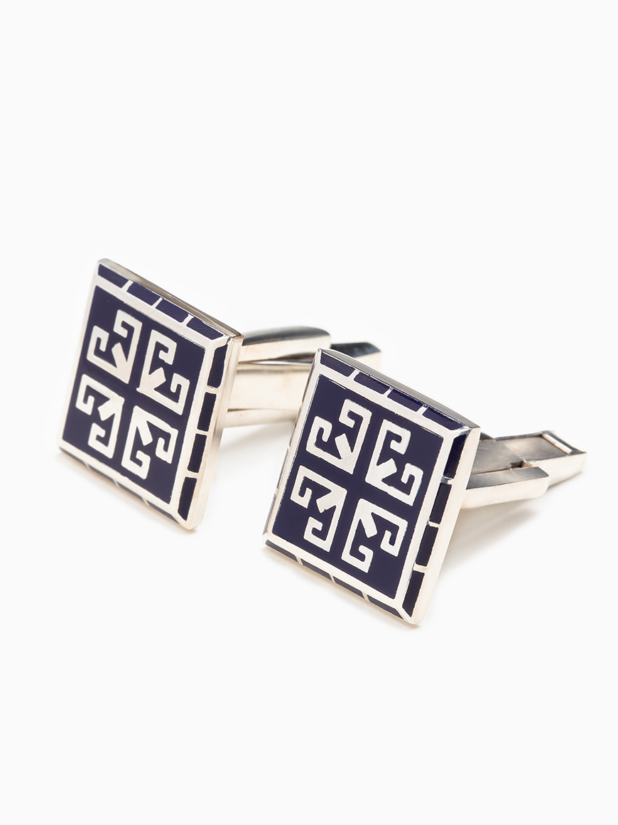 STAR CUFFLINKS BLUE GCEROV